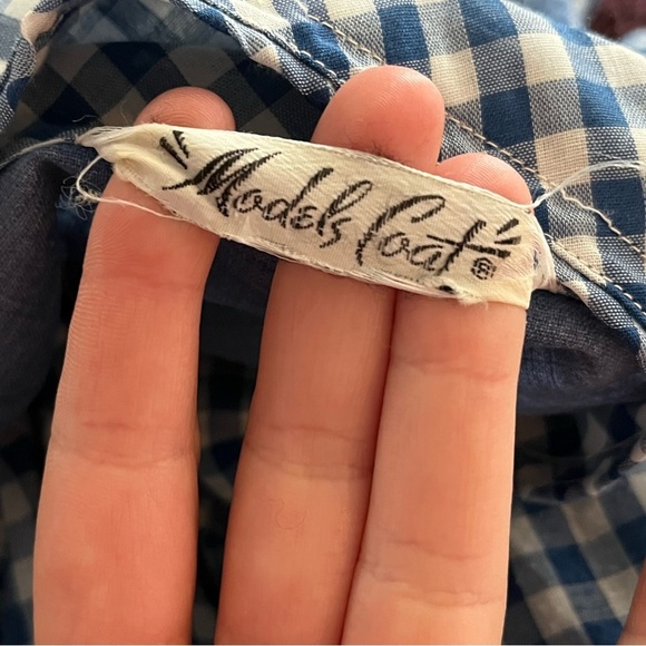 Models Coat x Vintage Blue Gingham Button Down House Dress - Picture 10 of 10